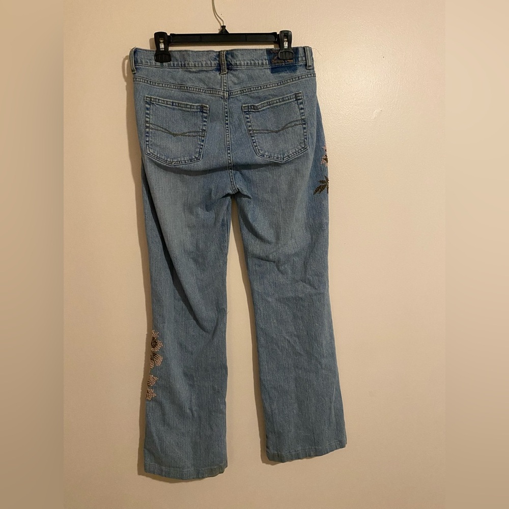 Z. Cavaricci Light Blue Floral Embroidered Jeans - Picture 5 of 10